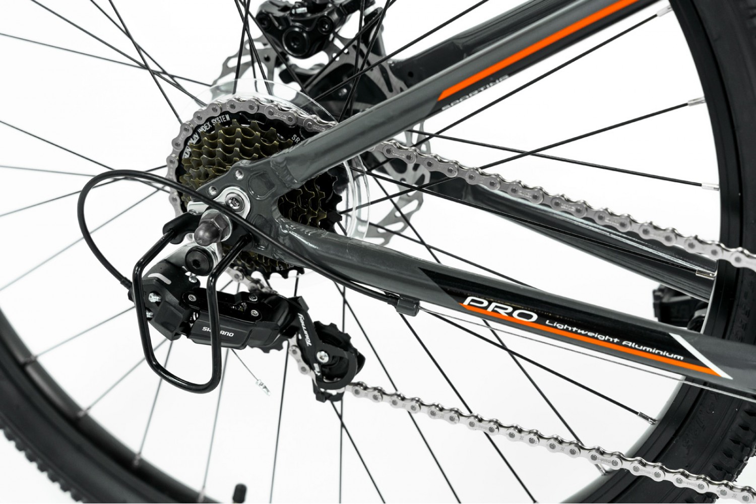 Nogan Gravel PRO 24 pollici Mountain Bike per Bambini Grigio