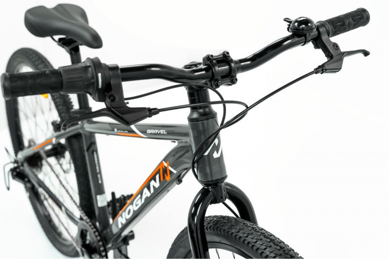 Nogan Gravel PRO 24 pollici Mountain Bike per Bambini Grigio