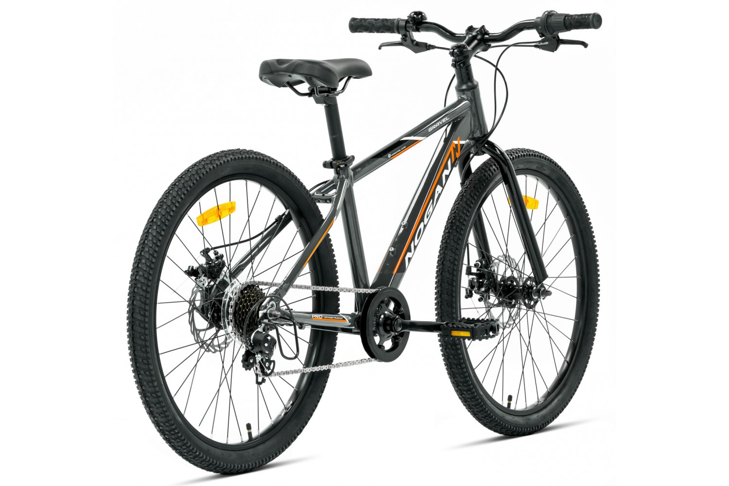 Nogan Gravel PRO 24 pollici Mountain Bike per Bambini Grigio
