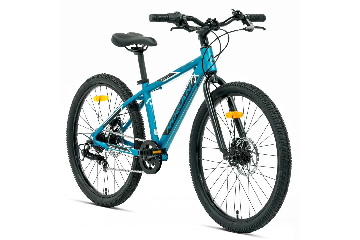 Nogan Gravel PRO 24 pollici Mountain Bike per bambini Blu