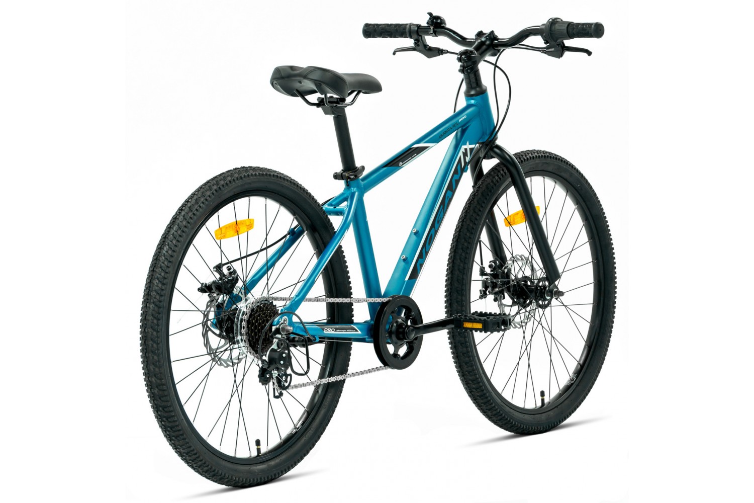 Nogan Gravel PRO 24 pollici Mountain Bike per bambini Blu