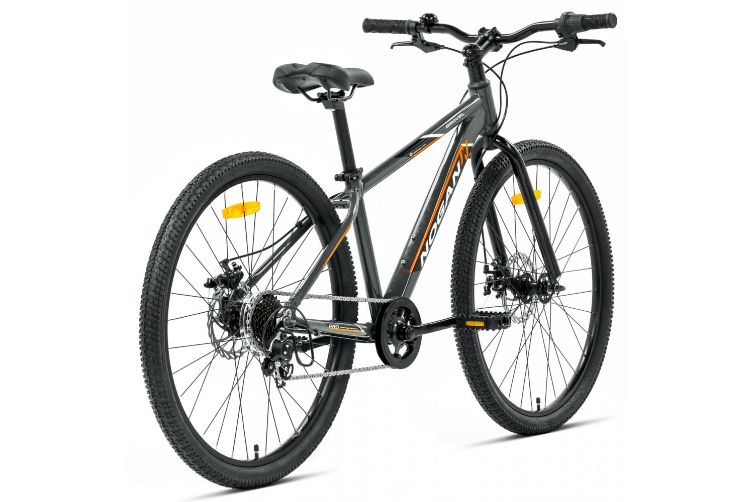 Nogan Gravel PRO 26 pollici Mountain Bike per Bambini Grigio