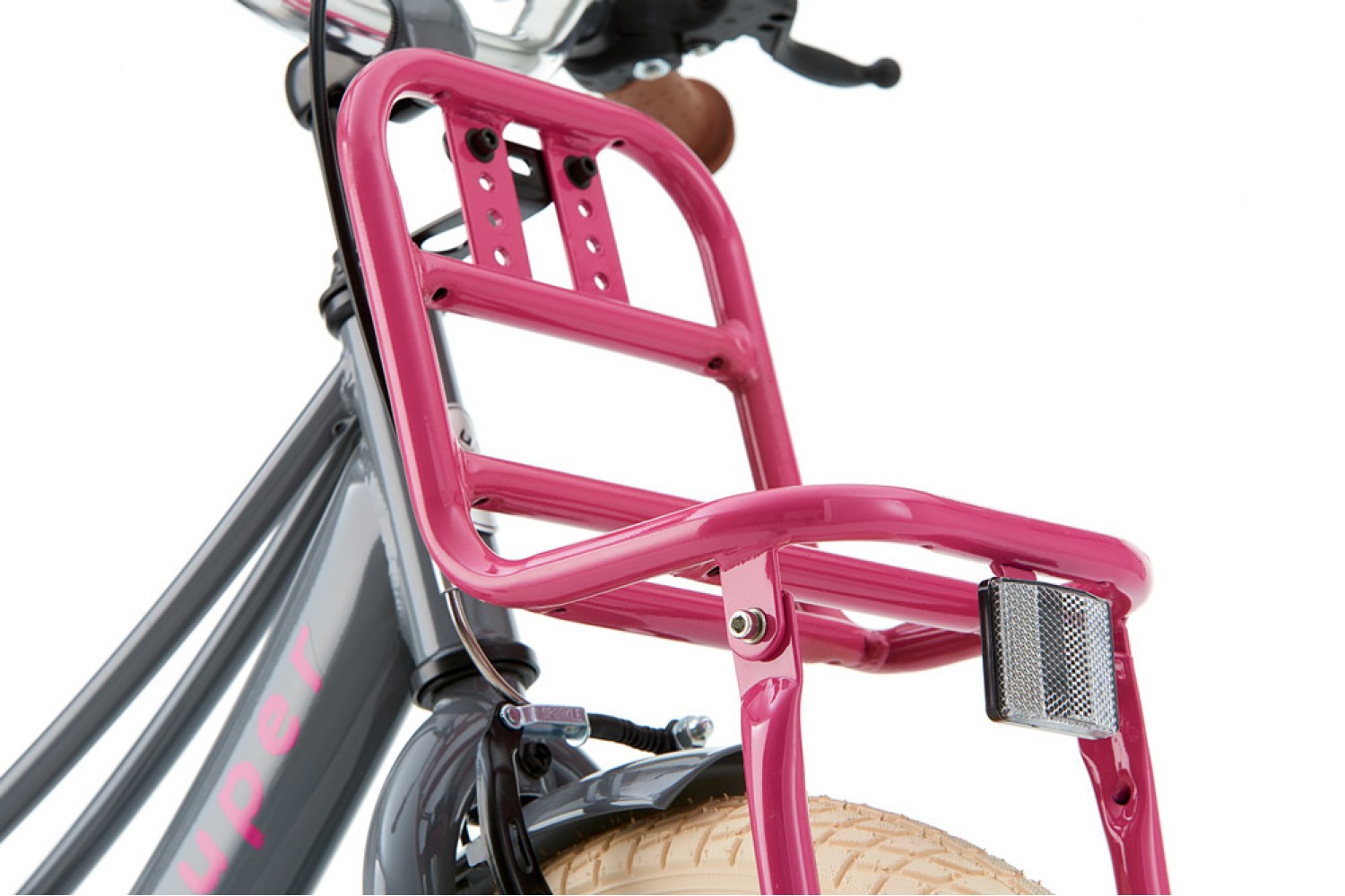 Supersuper Bicicletta per bambini Lola 16 pollici Ragazze Grigio Rosa
