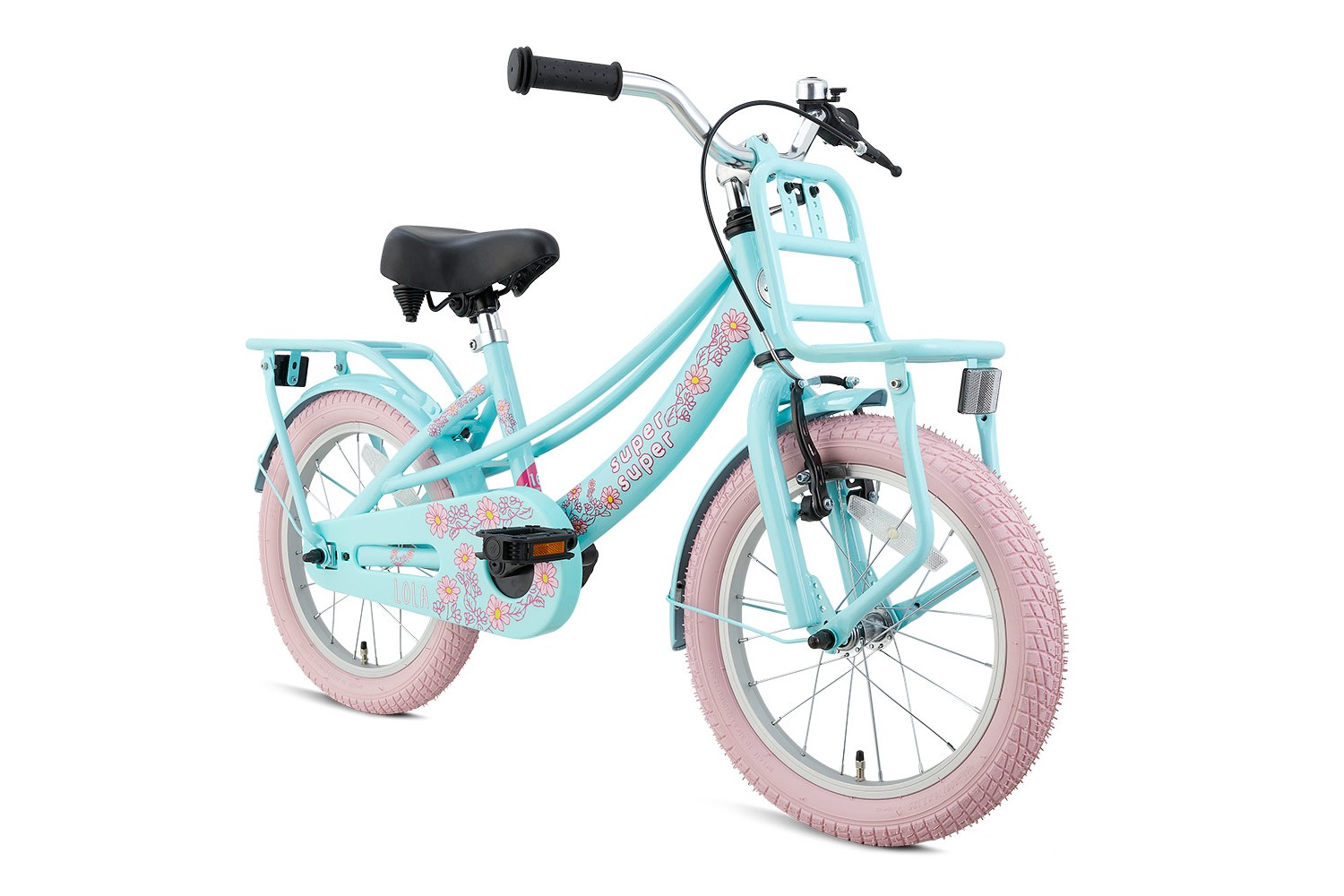 Supersuper Bicicletta per bambini Lola 16 pollici Ragazze Rosa Menta