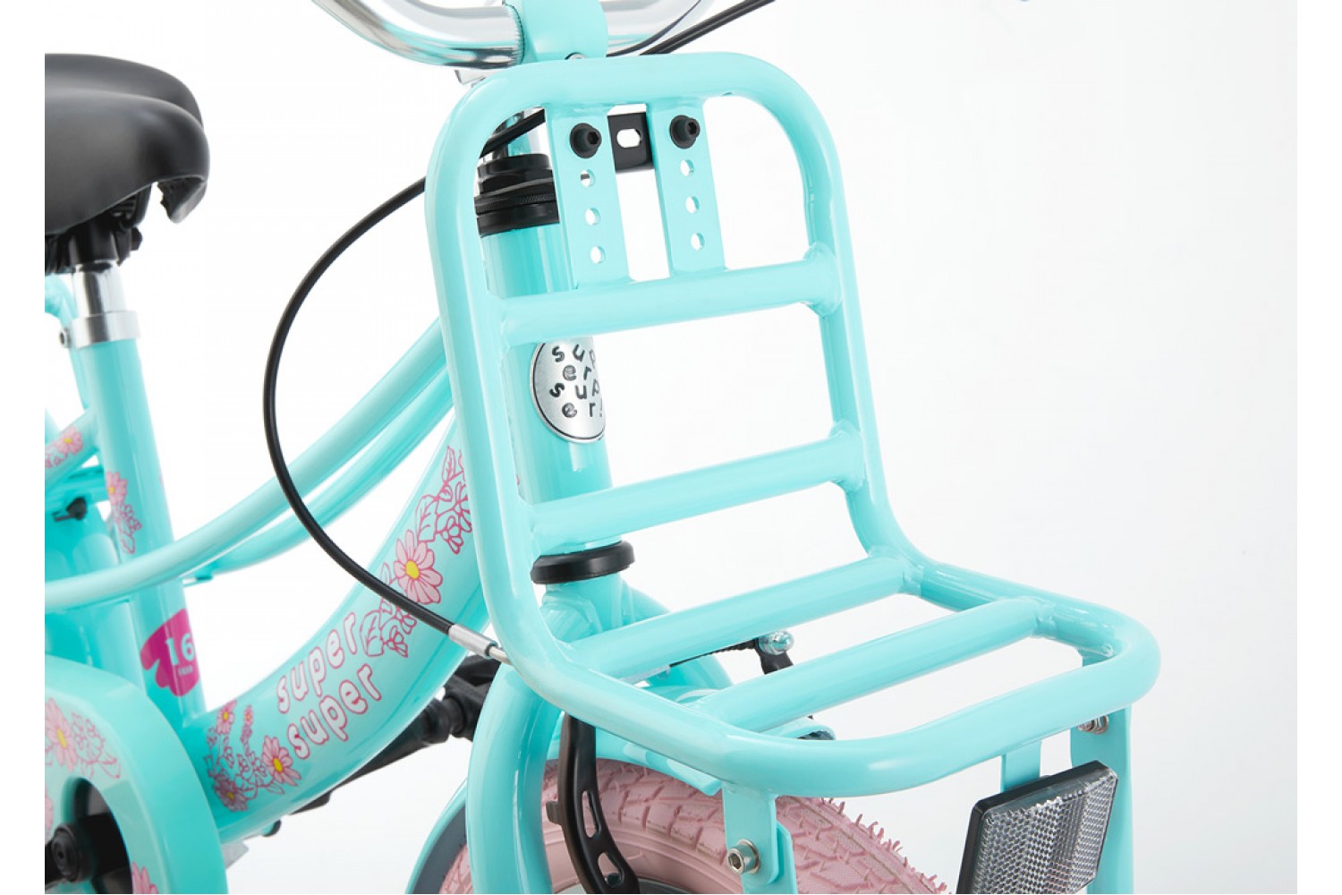 Supersuper Bicicletta per bambini Lola 16 pollici Ragazze Rosa Menta